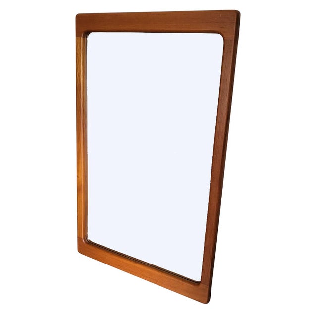 1970s Dyrlund Teak Framed Wall Mirror Chairish