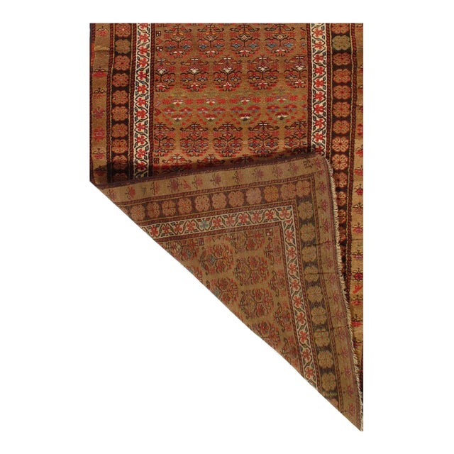 Traditional Pasargad DC Brown Antique Sarab Runner Rug For Sale - Image 3 of 3
