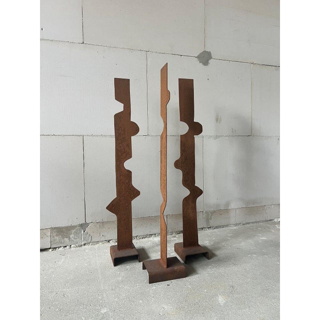 Metal Dutch Artist, Abstract Sculptures, 1970s, Steel, Set of 3 For Sale - Image 7 of 13