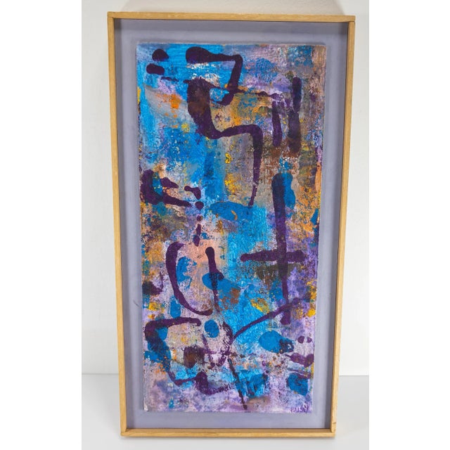 We are selling this beautiful composition by William Melton Halsey (1915-1999). The painting has abstract design with a...