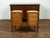 Pair of Italian 1800s Walnut Demilune Bedside Tables with Tambour Doors For Sale - Image 9 of 10