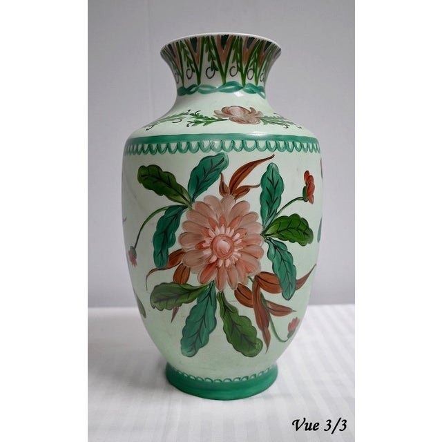 Limoges Porcelain Vase with Flower Decorations, 1930s For Sale - Image 12 of 18