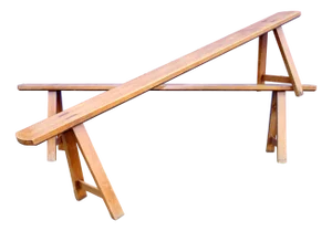 Antique French Cherry Wood Bench, 1800s