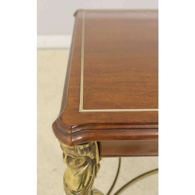 Karges Neoclassical Brass Base Cocktail Occasional Table For Sale - Image 9 of 12