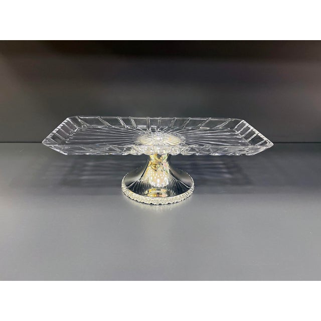 Boho Chic Handmade Silver Brass Pedestal Stand For Sale - Image 3 of 11