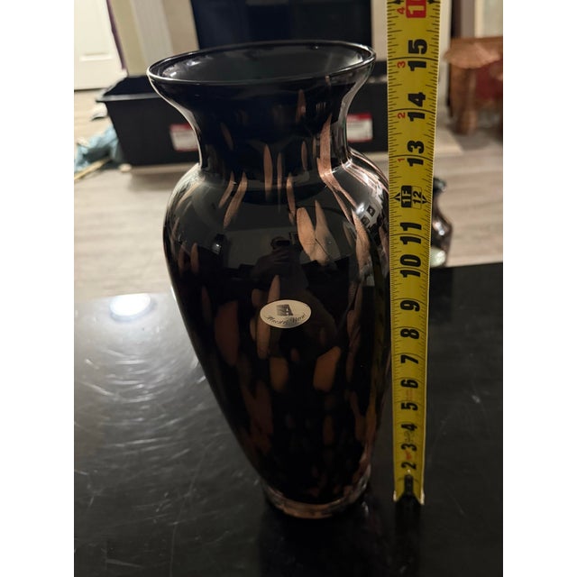 Rare Vintage Vase Murano Italy by Maestri Vetrai Azzurra 15in New For Sale - Image 12 of 12