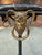 Black Vintage Neoclassical Marble Top Ram's Head Tripod Table by Turtle and Crane - Hollywood Regency Style For Sale - Image 8 of 11