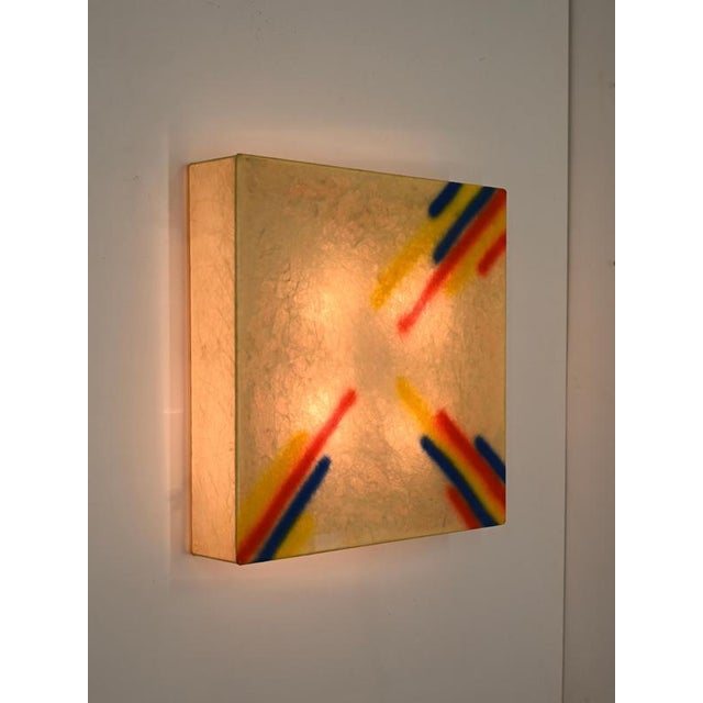 Large Pop Art Square Cocoon Wall or Ceiling Light by Castiglioni for Flos, Italy, 1960s For Sale - Image 3 of 13