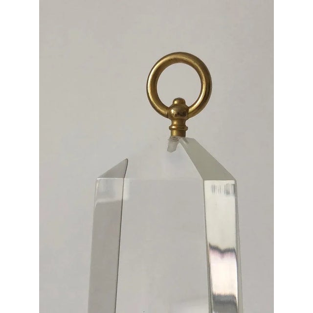 Transparent Lucite Obelisks 45" High Maison Jansen Maison Charles Style a Pair For Sale - Image 8 of 13