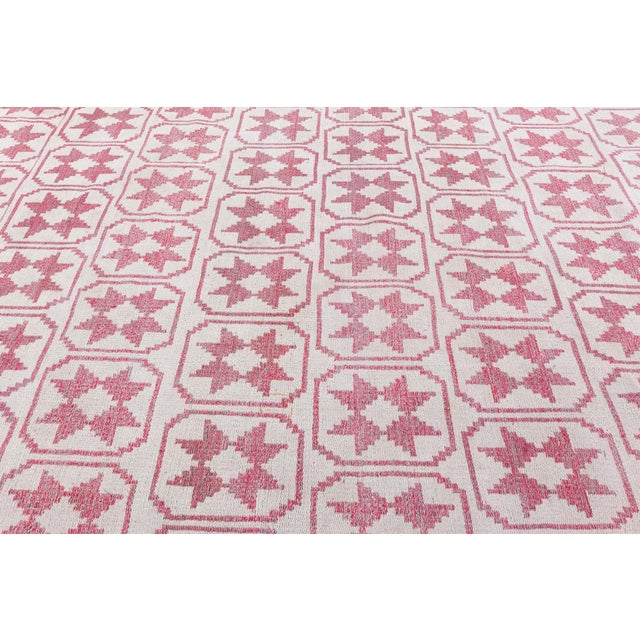 Indian Cotton Agra Rug For Sale In New York - Image 6 of 8