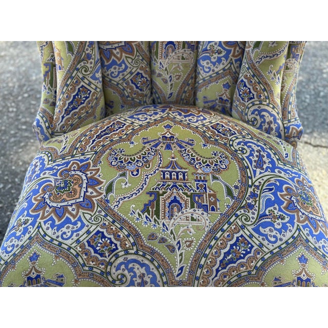 Vintage Chairs Reupholstered in Brunswick Velvet For Sale - Image 10 of 11