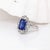 4.2ct Art Deco Tanzanite Ring With Earth Mined Diamonds Halo: Solid 14k Gold, Size 6.75 For Sale - Image 4 of 7