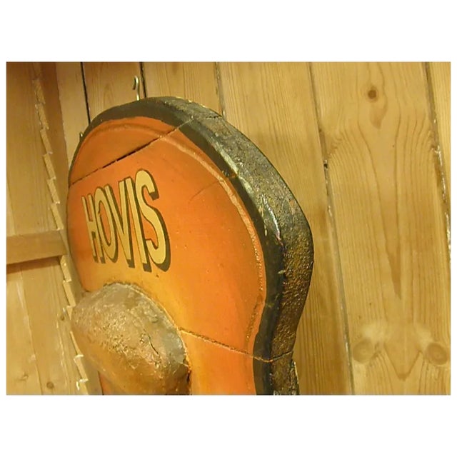 Antique Wooden Hand Painted Hovis Sign with Heel of Bread in Relief For Sale - Image 11 of 18