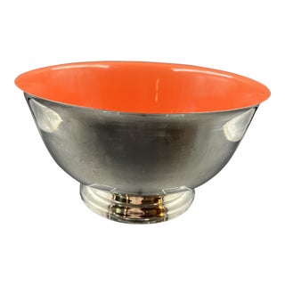 Vintage Oscar de la Renta for Lunt Silver Plate Bowl For Sale