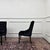 Textile Black Upholstered Chesterfield Chairs, Set of 6 For Sale - Image 7 of 12