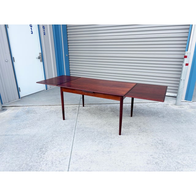 Wood 1960s Danish Modern Teak Extendable Dining Table by Am Mobler For Sale - Image 7 of 12