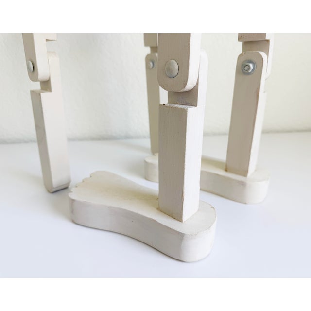 Articulating Painted Wood Mannequin Side Table, Late 20th Century For Sale In Sacramento - Image 6 of 12