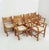 Set of eight pine dining danish chairs with Rope Seat 1980' Wear consistent with age and use. Measures : 46cmx48cm H:84cm...