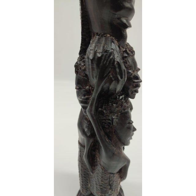 Modernist Hand-Carved Ujamaa Sculpture in Ebony Makonde, 20th Century For Sale - Image 9 of 13