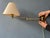 Golden Hollywood Regency Swing Arm Wall Lamp with Beige Shade For Sale - Image 6 of 11