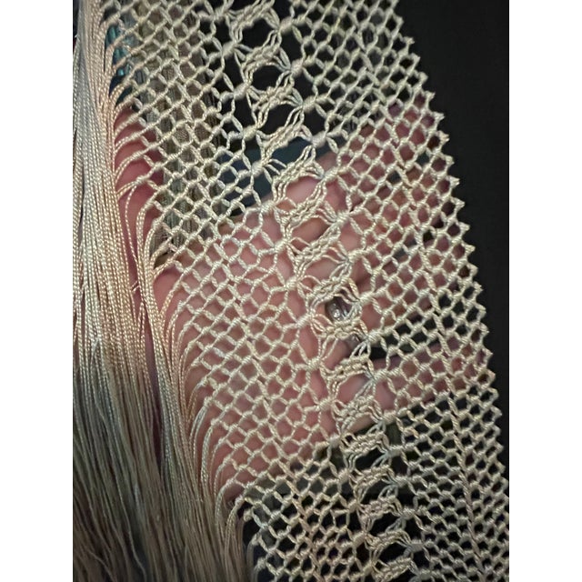 Asian Antique Embroidered Piano Shawl/ Table Cloth For Sale - Image 3 of 6