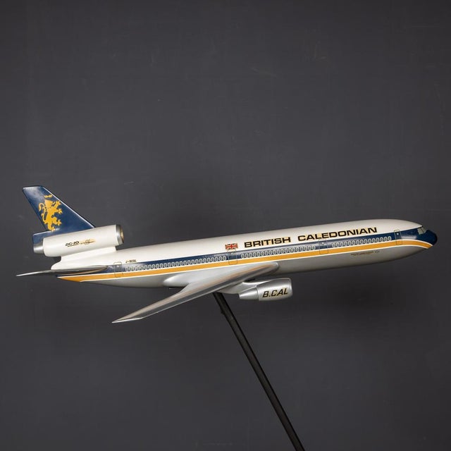 20th Century British Fiberglass Caledonian DC10 Airplane Model, 1970 For Sale - Image 4 of 18