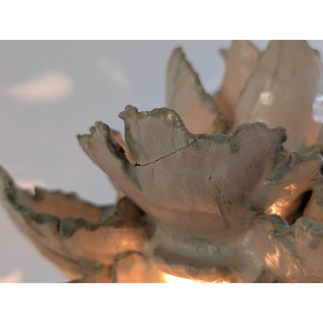 Gray Glazed Ceramic Sculpture Lamp by Birthe Aksby For Sale - Image 8 of 17