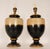 Mid-Century Modern Vintage French Table Lamp Black Gold Vase Lamps Ceramic a Pair For Sale - Image 3 of 11
