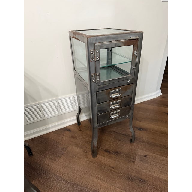 2010s Pair of Restoration Hardware Pharmacy Apothecary Display Cabinets For Sale - Image 5 of 7