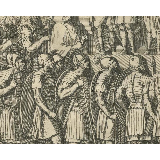 18th Century Montfaucon, Roman Army at a Tribunal and a Bridge of Boats, 1722, Engraving For Sale - Image 5 of 8