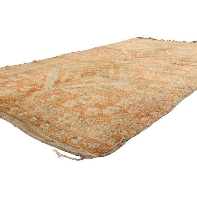 21894 Vintage Beni M'Guild Moroccan Rug, 06'00 x 10'01. The Desert Passage: A Vintage Beni M'Guild Moroccan Masterpiece of...