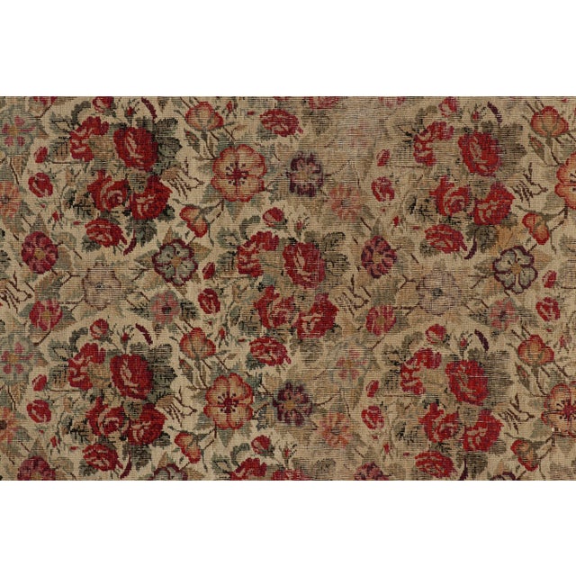 Persian Signed Antique Persian Rug From Tehran With Floral Patterns, From Rug & Kilim For Sale - Image 3 of 7