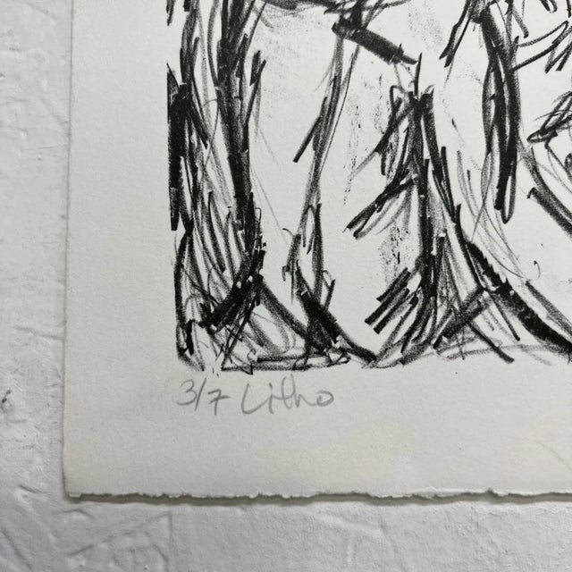 1999 Art by Gina Kail Lithograph 3/7 Abstract Male Figures For Sale - Image 4 of 11