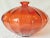 Large Vintage C1980s Red Scalloped Glass Floor Vase For Sale In West Palm - Image 6 of 9