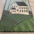 Vintage Hand-Painted Slate Tile Featuring a County Manor House For Sale - Image 4 of 8
