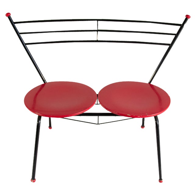 Space Age Double Seat Bench, 1960s For Sale