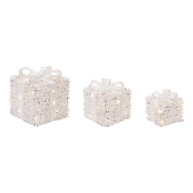 LED Tinsel Package with Bow (Set of 3) For Sale
