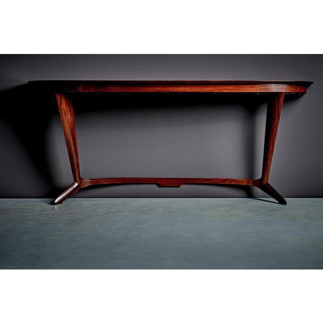 Vintage Console Table in Rosweood Veneer by Guglielmo Ulrich, Italy, 1940s For Sale - Image 3 of 13