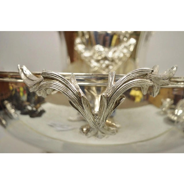 Silver Early 20th Century English Victorian Royal Castle Silver Plated Ice Bowl & Champagne Chiller Bucket For Sale - Image 8 of 12