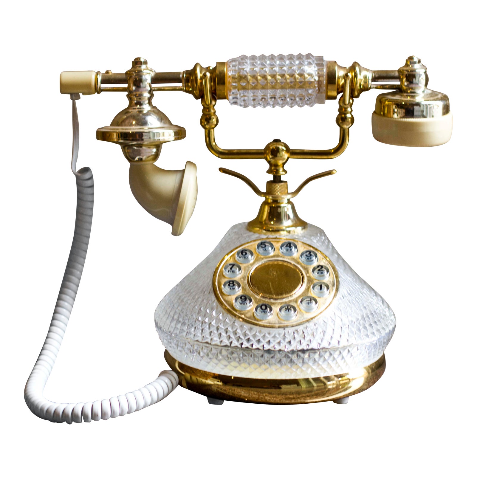 French Crystal Rotary Style Phone Chairish