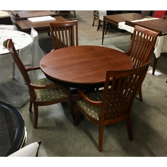 Thomasville Furniture Cinnamon Hill Black & Cherry Round/Oval Dining