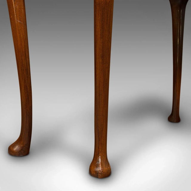 1910s Antique Edwardian English Walnut Fold Over Card Table For Sale - Image 12 of 13