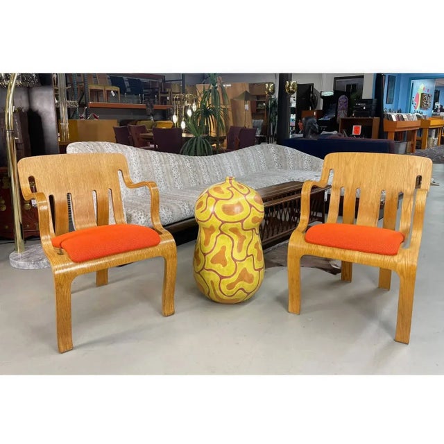 Shawn Banks Organic Modern Yellow and Orange Gourd Shaped Large Ceramic Vase For Sale - Image 4 of 7