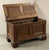 Early 20th Century Oak Blanket Chest Trunk with Scroll Carved For Sale - Image 17 of 18