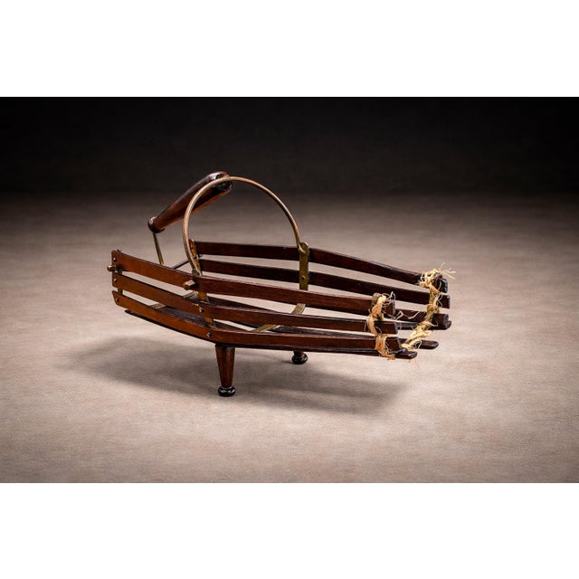1960s Wine Holder in Rosewood & Metal, Unknown For Sale In New York - Image 6 of 8