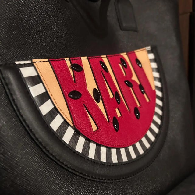 Karl Lagerfeld 2010s Karl Lagerfeld Black Skin Bag For Sale - Image 4 of 9