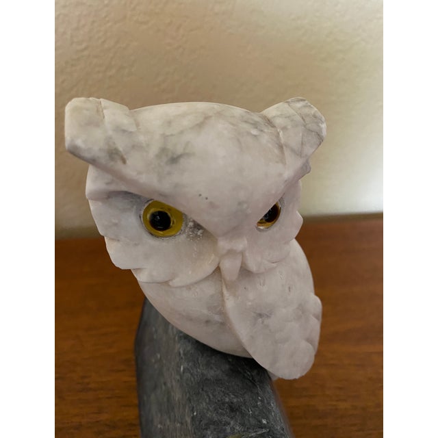 1940s Hand Carved Italian Marble Owl Bookend Statues a Pair Chairish