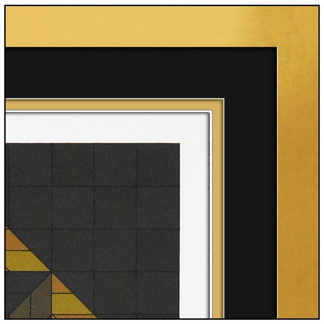 Late 20th Century Geometrical Abstract Yellow Silkscreen Victor Vasarely For Sale In Minneapolis - Image 6 of 6