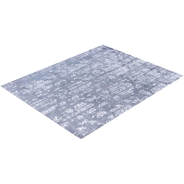 Ivory Modern, One-of-a-Kind Hand-Knotted Area Rug - Ivory, 7' 10" x 10' 1" For Sale - Image 8 of 8