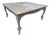 Carved Wood Rope Knot Marble Top Table For Sale